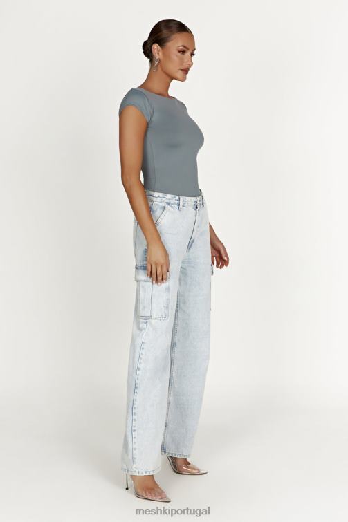 Meshki top de espinhel de náilon reciclado reyna BLLT849 roupas carvão leve