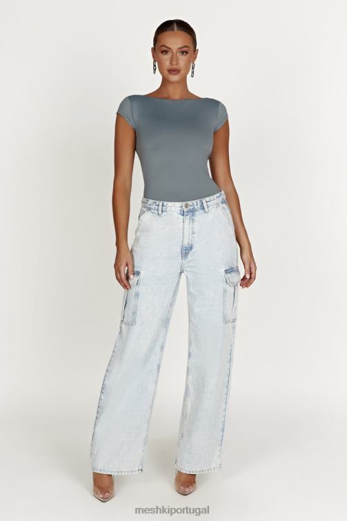 Meshki top de espinhel de náilon reciclado reyna BLLT849 roupas carvão leve