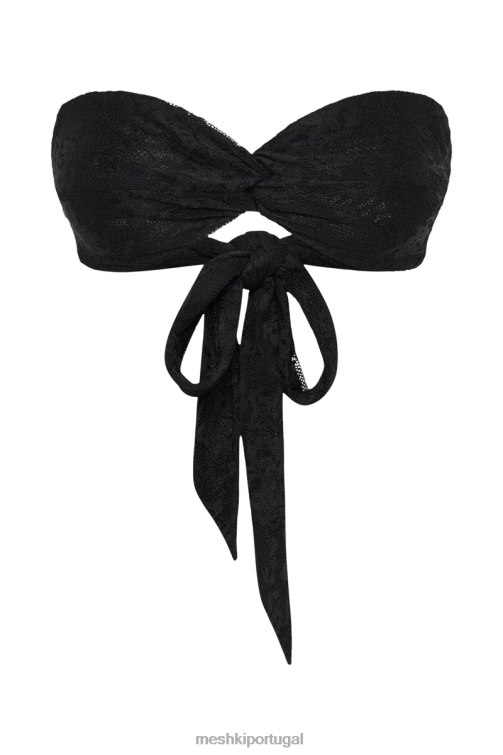 Meshki top torcido sem alças mia BLLT839 roupas preto