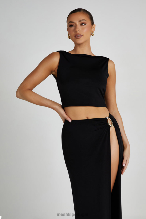 Meshki top traseiro com capuz furtivo suri BLLT789 roupas preto