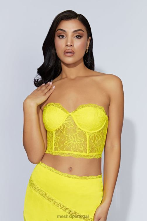 Meshki espartilho de renda alessandra BLLT1071 roupas verde fresco