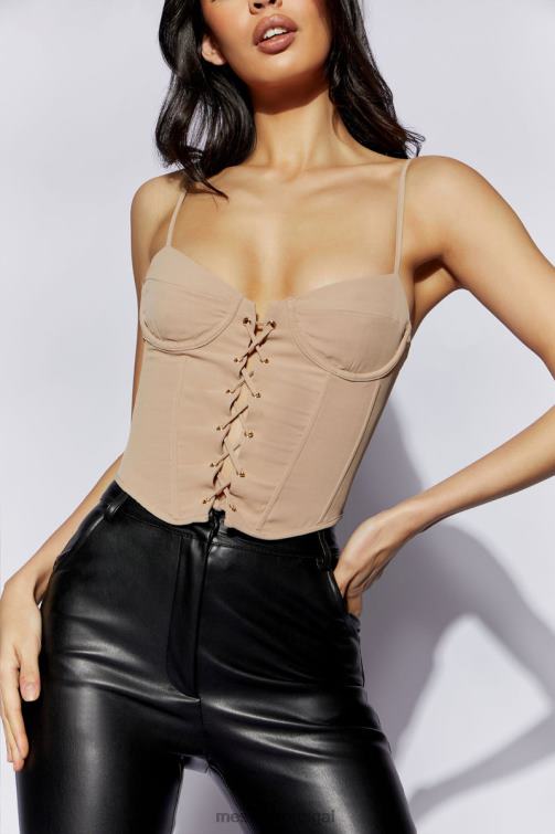 Meshki top espartilho janice longline BLLT1022 roupas cinza