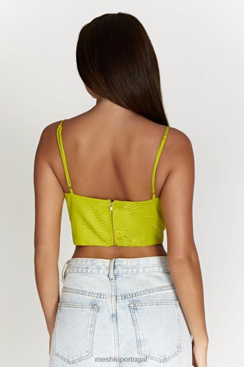 Meshki top espartilho maggie com armação BLLT1007 roupas verde-amarelado