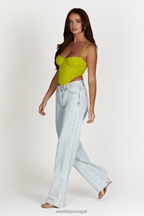 Meshki top espartilho maggie com armação BLLT1007 roupas verde-amarelado